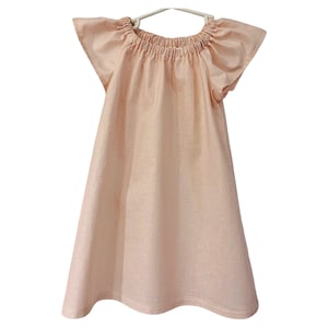 Pink Peasant Dress ~ Flutter Dress ~ Peasant Dress ~ Pink Dress ~ Girls Dress ~ Baby & Toddler Dress ~ Spring Dress ~ Little Girl Dresses