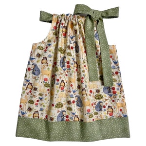 Woodland Animal Dress ~ Pillowcase Dress ~ Forest Dress  ~ Girls Dress ~ Toddler Dress ~ Dress with forest animals ~  Forest Themed Birthday