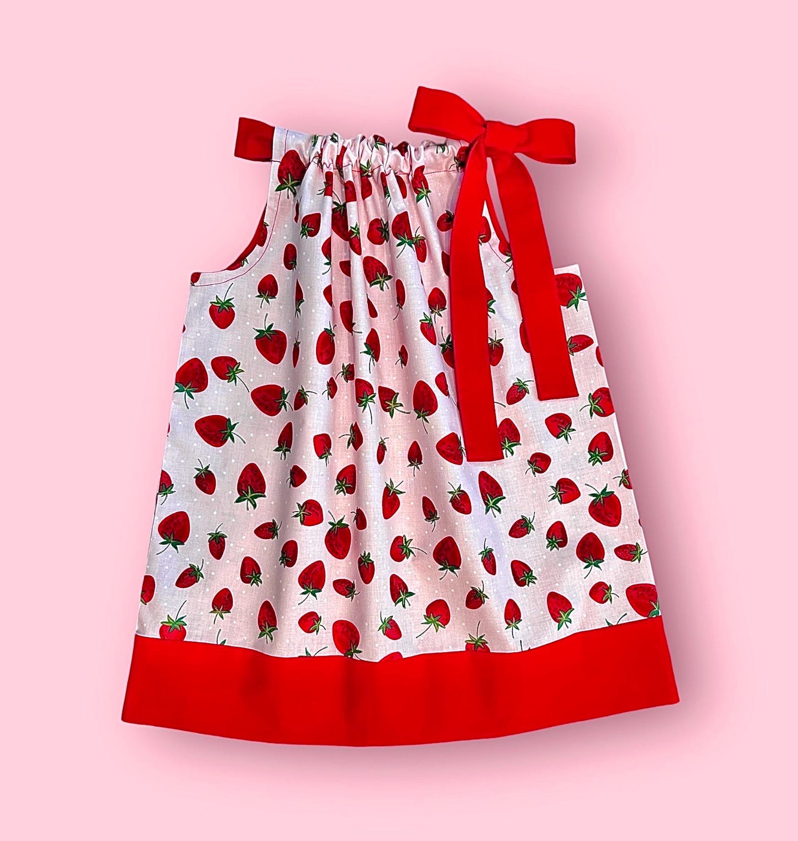 Strawberry Dress ~ Dress With Fruit ~ Pillowcase Dress ~ Dress With ...