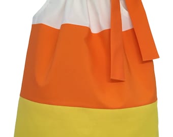 Candy Corn Dress ~ Pillowcase Dress ~ Halloween Dress ~ Halloween Outfit ~ Girls Dress ~ Toddler Dress ~ Halloween costume