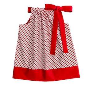 Christmas Dress ~ Peppermint Dress ~ Candy Cane Dress~ Pillowcase Dress ~ Girls Dress ~ Toddler Dress ~ Holiday Dress ~ Gift for girls