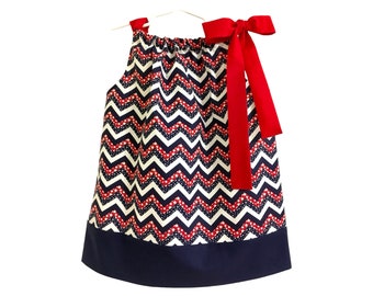 Patriotic Dress ~ America Dress ~ Pillowcase Dress ~ USA Dress ~ Girls Dress ~ Toddler Dress ~ Dress with stars ~ Flag Dress ~ Gift for Girl