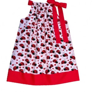 Ladybug Dress ~ Pillowcase Dress ~ Dress with ladybugs ~ Girls Dress ~ Baby & Toddler Dress ~ Ladybug Birthday ~ Bug Dress ~ Gifts for girls