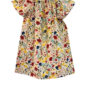 Strawberry Dress ~ Floral Dress ~ Flutter Sleeve Dress ~ Peasant Dress ~ Fruit Dress~ Spring Dress ~ Girls Dress ~ Baby & Toddler Dress