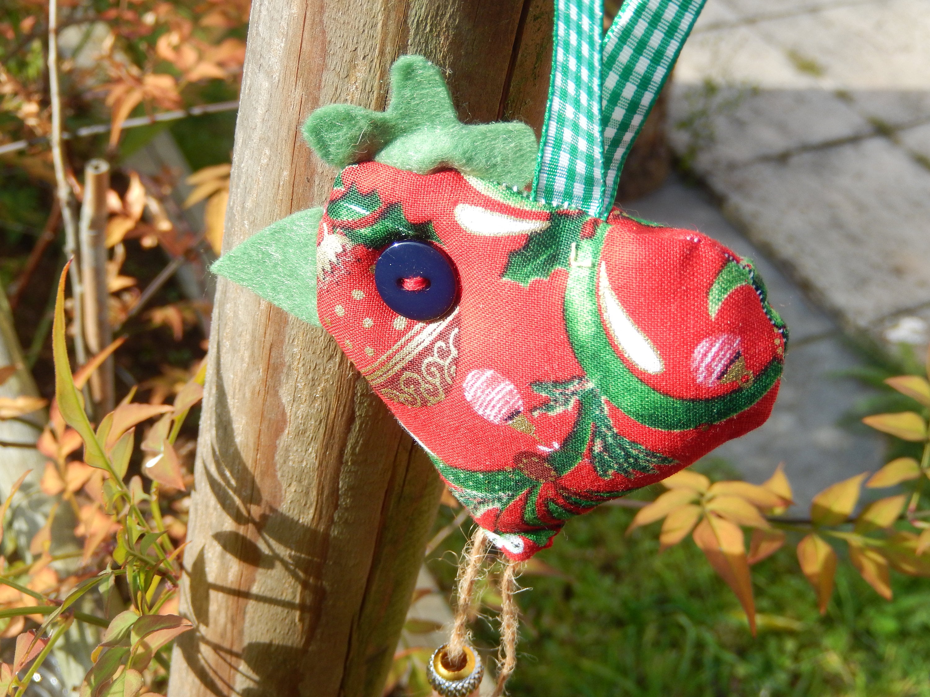 Petite Poule de Noël à Suspendre Au Sapin