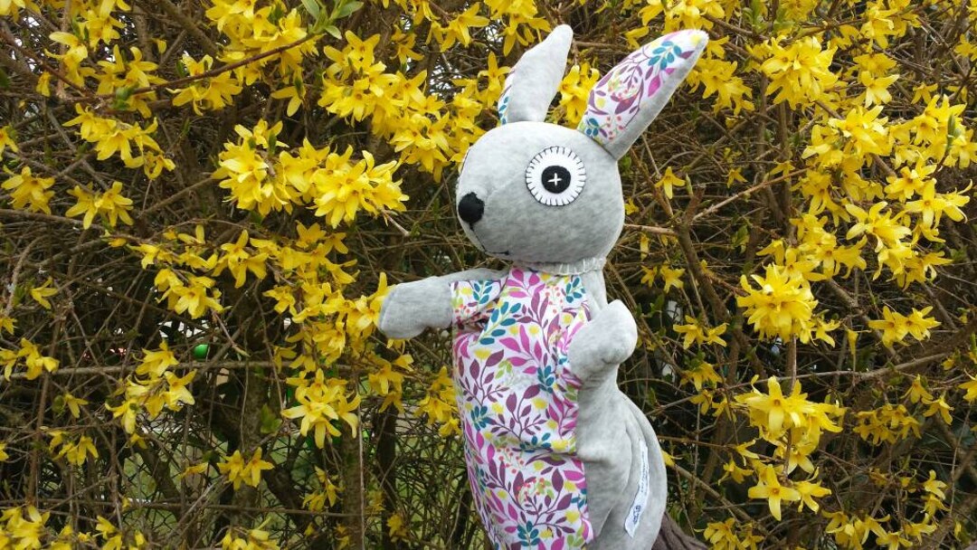 Fabric Rabbit Sheath Puppet for Storytelling Handmade Gift Idea for ...