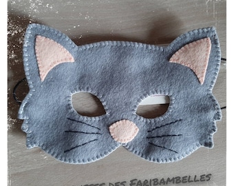 Maschera da gatto in feltro per travestimento