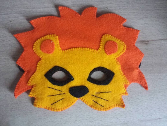 Comercio Médico asistencia Disfraz de máscara de león de fieltro para niños - Etsy México