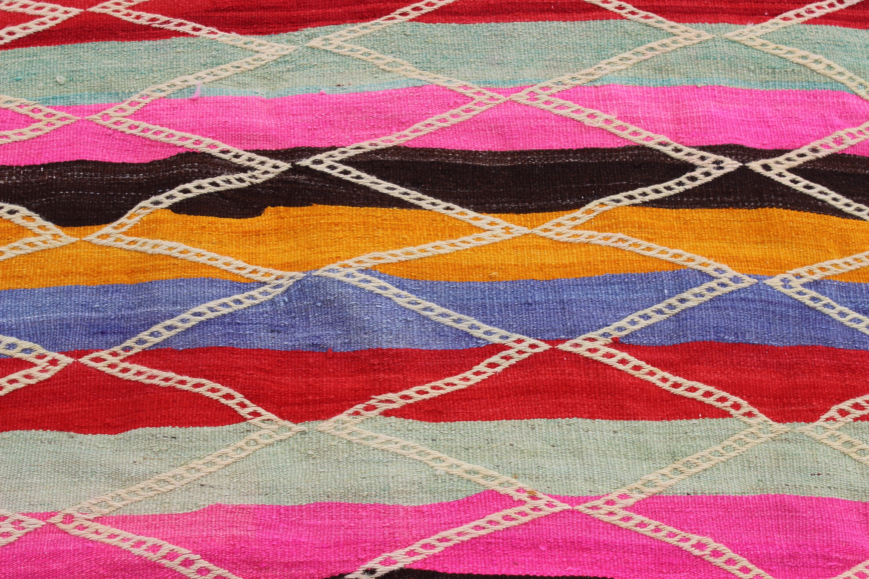 Pink Kilim Rug 5.3x7.5feet163x228 Cm Turkish Etsy UK