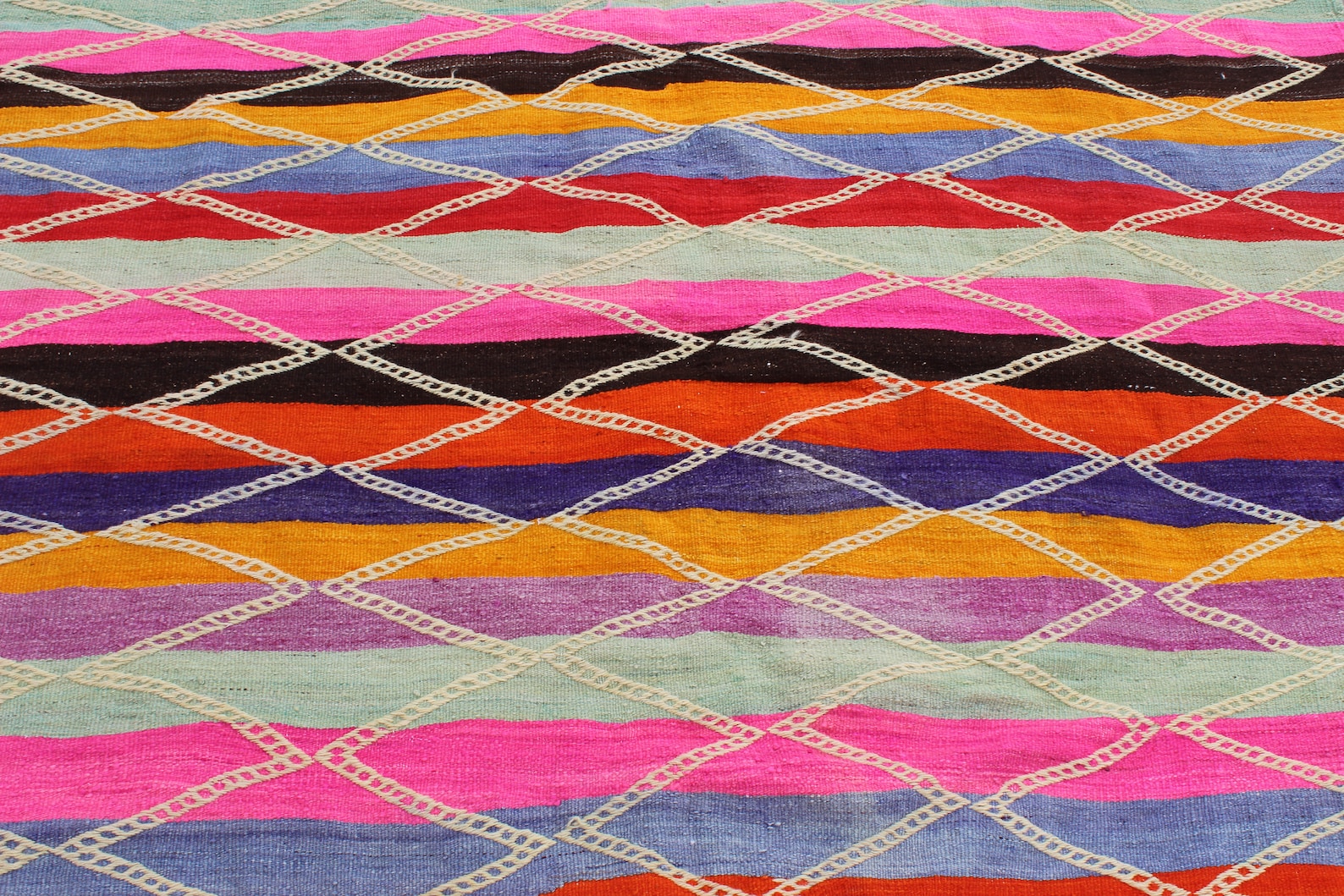 Pink Kilim Rug 5.3x7.5feet163x228 Cm Turkish Etsy UK