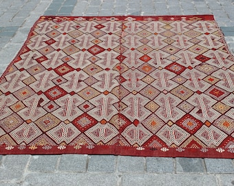 Alfombra Kilim Anatolia hecha a mano: Alfombra tribal turca vintage (22,8 x 16,9 cm)