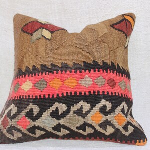Boho Home Decor Pillow, Decorative Pillow,Cushion Cover,Ethnic Pillow,Sofa Decor Pillow,Handwoven Kilim Pillow,20&quot;x20&quot;inches,50x50 cm