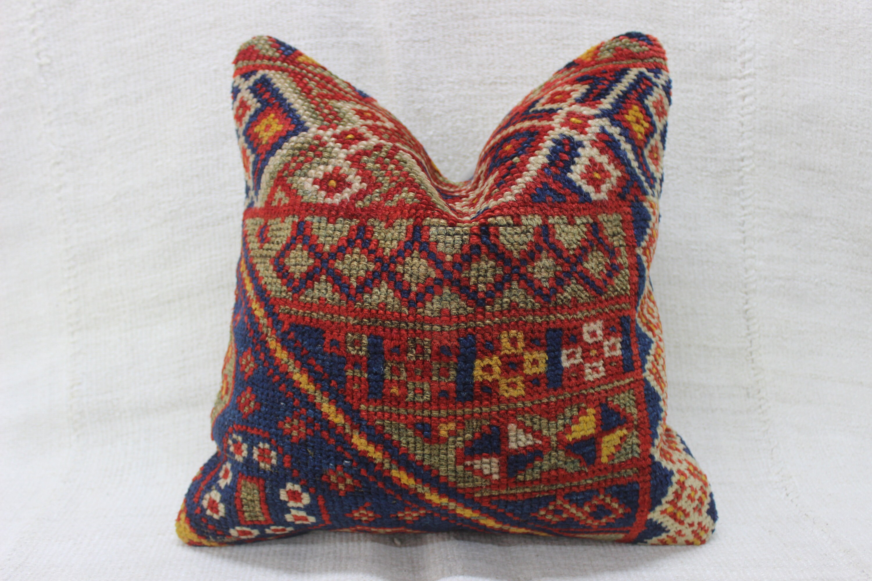 Carpet throw pillow,Handmade Decorative Pillow,Decorative Pillow,Cushion Cover,Ethnic Pillow,Sofa Decor Pillow,16"x16"inches,40x40 cm