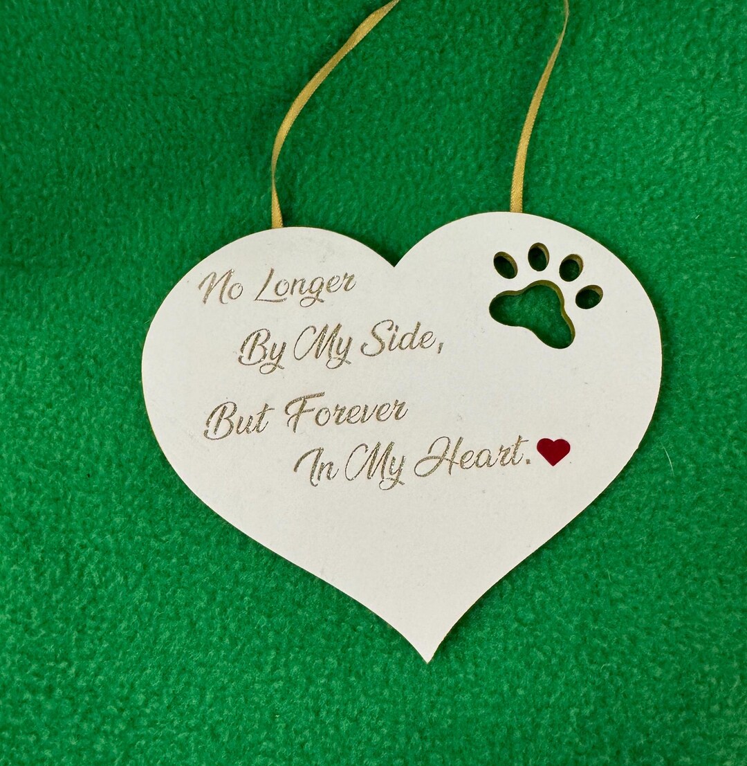 Personalized Pet Memorial Ornament: Laser Cut Baltic Birch, Paw Print ...