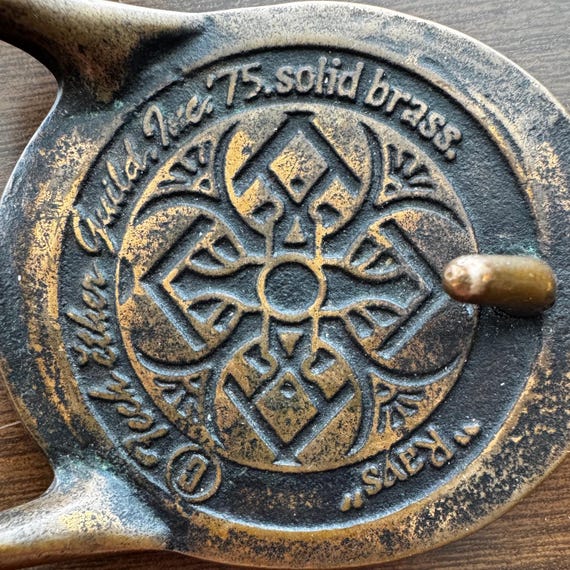 1975 Tech Ether Guild Inc Rays Solid Brass Belt B… - image 3