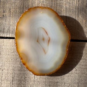 Vintage Agate Geode Slice Stone Slab Belt Buckle - Natural Stone