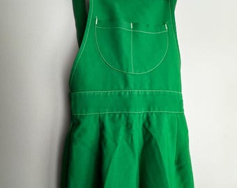Vintage 70's style Grass Green Overalls, High Waisted, flared trousers - Cottage Core, Vintage Retro Style