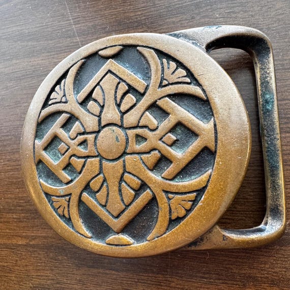 1975 Tech Ether Guild Inc Rays Solid Brass Belt B… - image 2