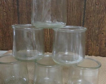 Oui Yogurt Glasses Set of 6 for Crafts