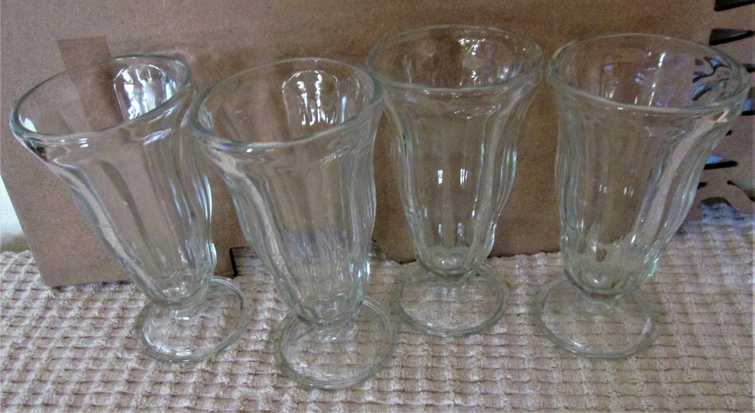 Anchor Hocking Footed Ice Cream Parfait Sundae Glasses Set of Etsy