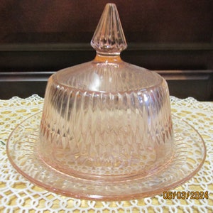 Jeanette Pink Depression Glass Butter or Candy Dish