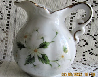 Lefton China Small Floral Pitcher 1987 Creamer