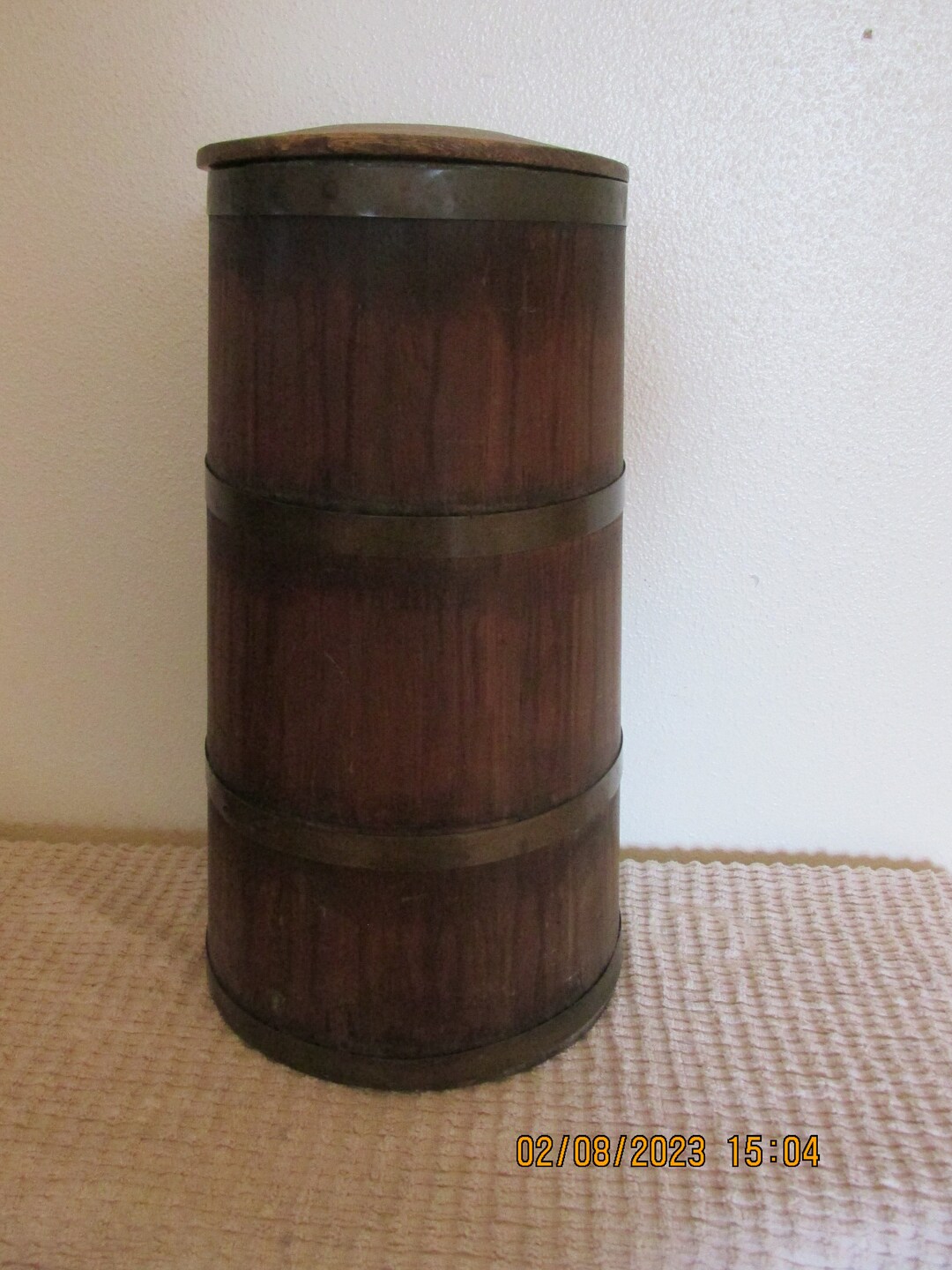 Antique Wood Butter Churn Metal Bands Great Shape No Dasher Etsy