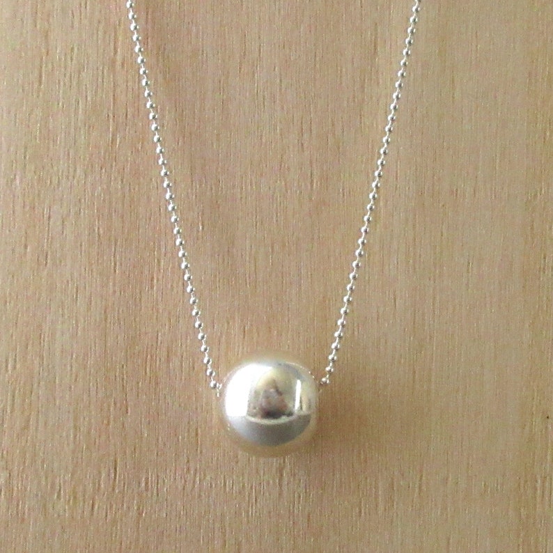 Collier pendentif boule en argent 925/1000e image 2