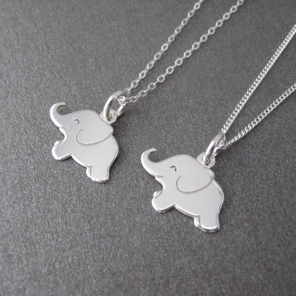 Collier pendentif éléphant argent 925 sterling