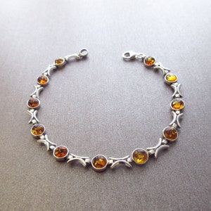 Bracelet ambre véritable mer baltique en argent 925/1000e image 1