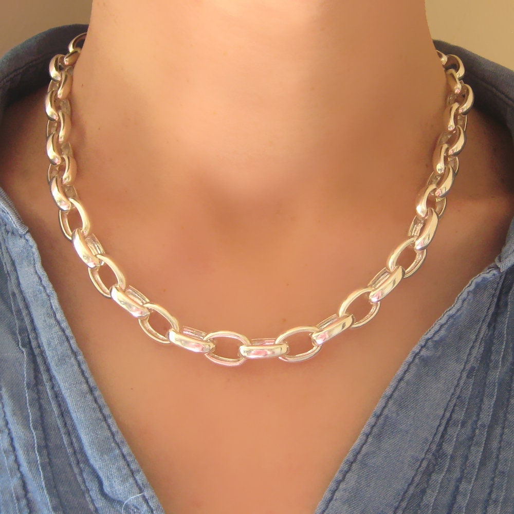 Maille Forçat Chaine En Or Grosse Maille Chaine De Baptême Longue