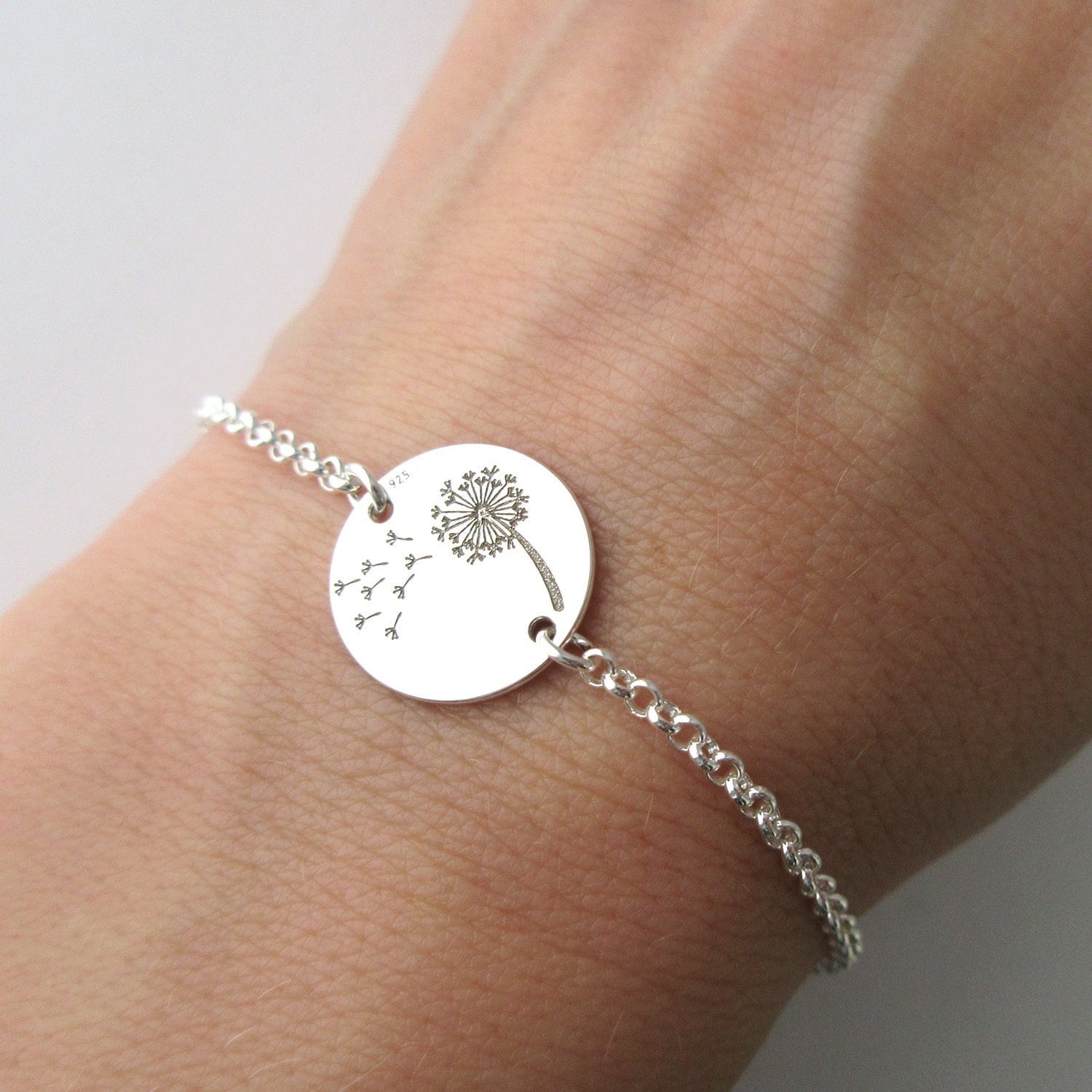 Silver Dandelion Bracelet | Make A Wish