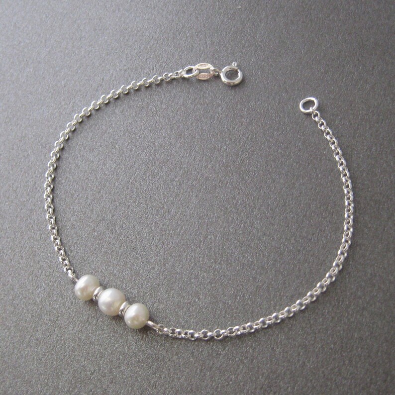 Bracelet three pearls and Silver 9251000