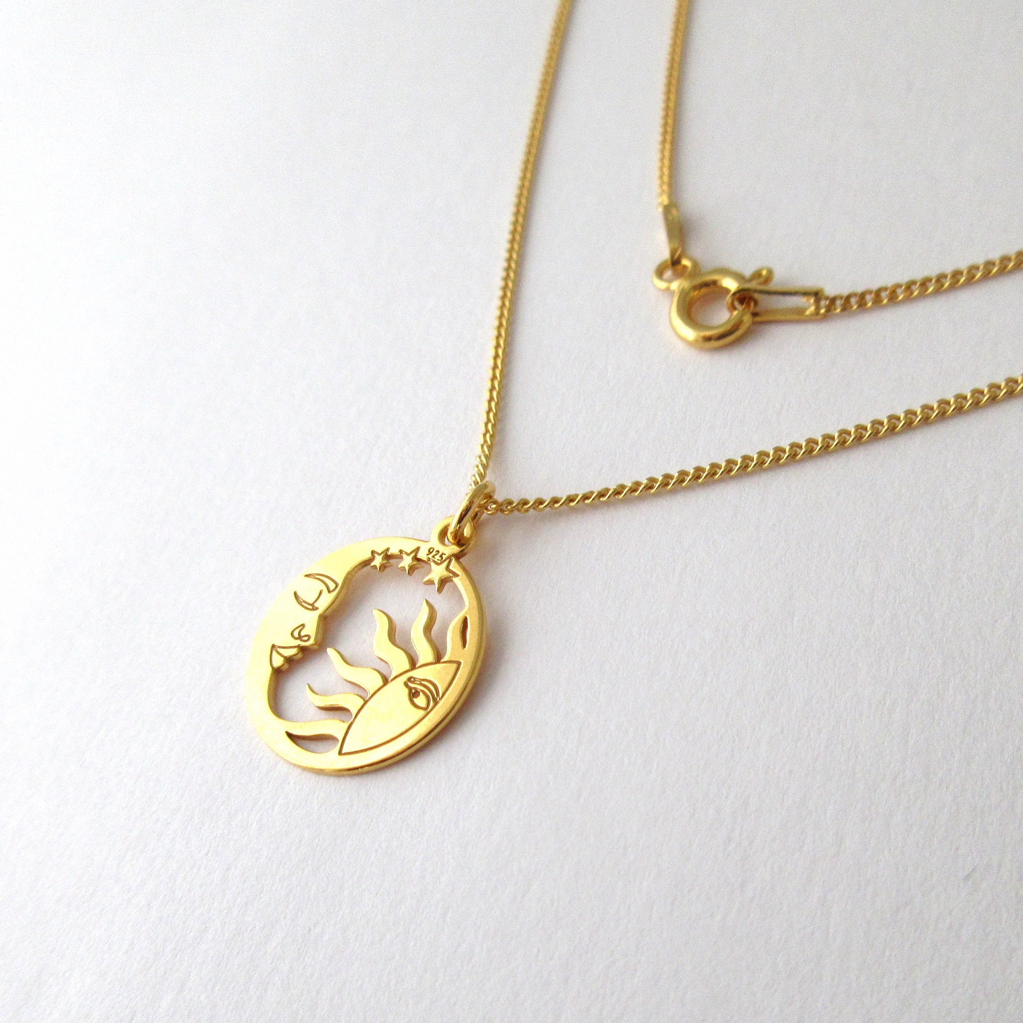 Gold Filled Sun Moon and Star Necklace Sun Jewelry Gold Moon Pendant North  Star Necklace Crystal Sunburst Necklace Gift for Her - Etsy Canada | North  star necklace, Sun and moon necklace,