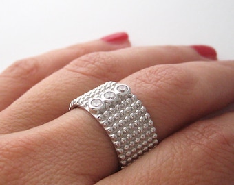 Bague Taille 56 En Argent - Neuve Avec étiquettes, Style Fantaisie Argenté, Très Jolie !