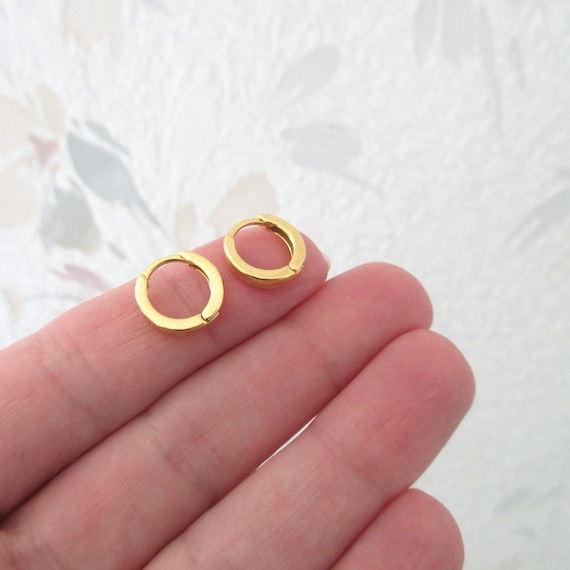 24 carat gold-plated mini Creole earrings