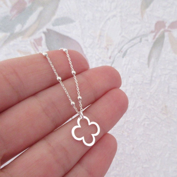 Four Leaf Clover Necklace -Sterling Silver – Marie's Jewelry Store