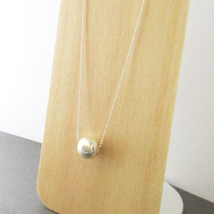 Collier pendentif boule en argent 925/1000e image 3