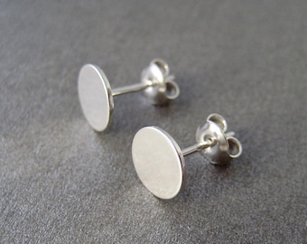 Boucles d'oreilles pastilles cercles ronds puces clous argent 925