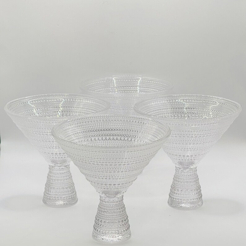 Jupiter Beaded Glass Martini Glasses Etsy