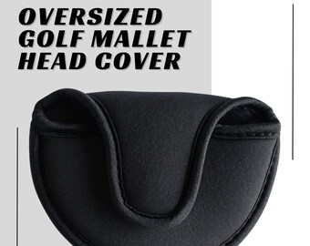 Oversized Black Mallet Putter Head Cover-Perfect for Oversized Mallet Putters