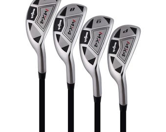 Right-Handed Majek Golf MX4 Progressive Hybrids Graphite Regular Flex Men's Standard Height Clubs Partial Set (7,8,9,PW)
