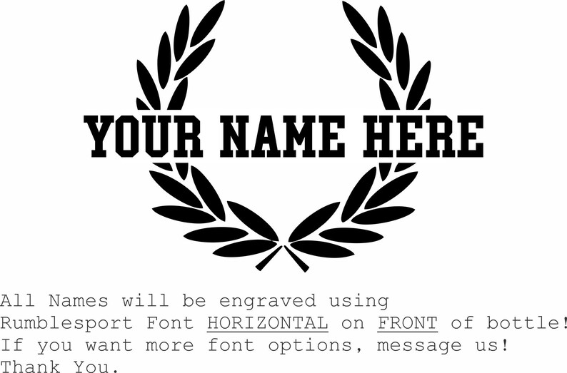 5 Pack and Uprumblesport Font Name Wreath Style Bulk Etsy