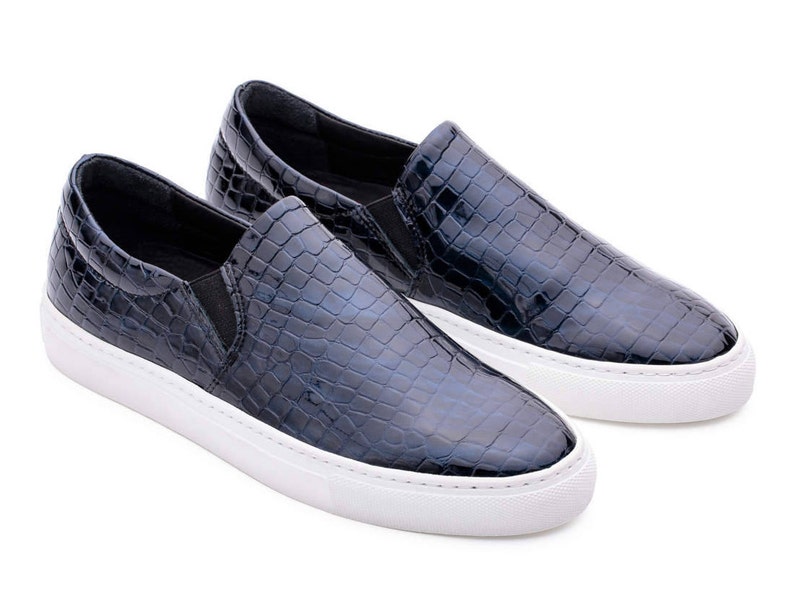 blue slip ons