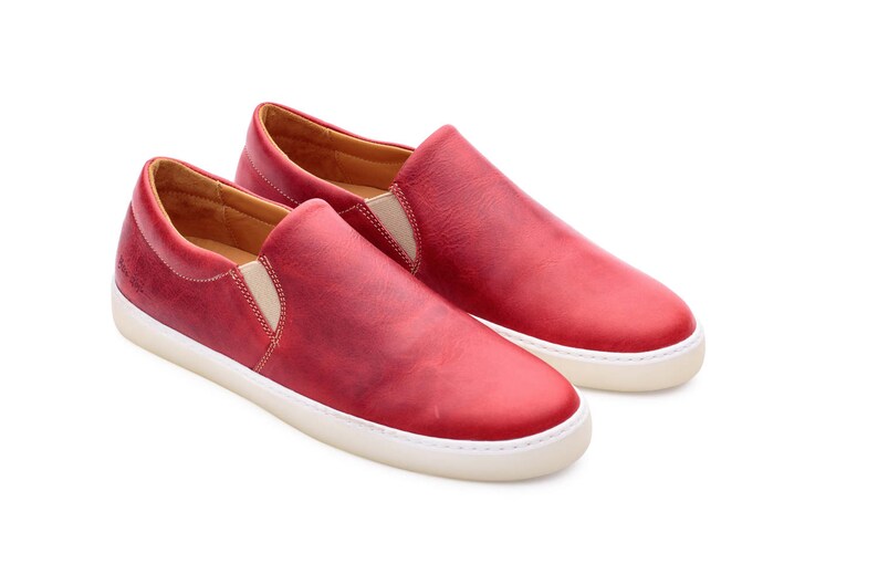 red canvas keds