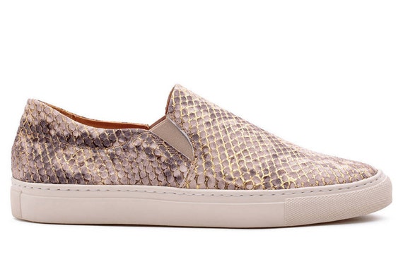 silver slip ons womens