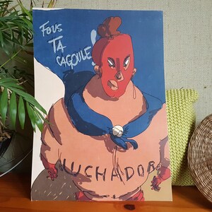 Verrückte Illustration Ta Cagoule - Digitaldruck - Digital - handgefertigt