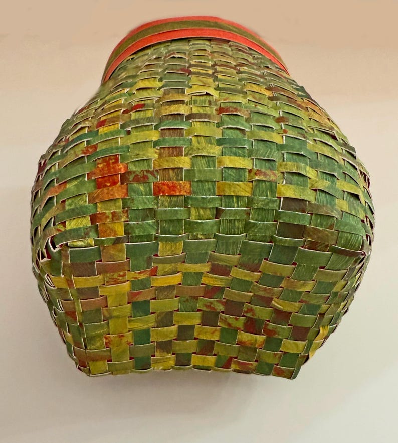 PATTERN for watercolor paper basket image 6