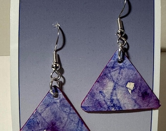 Watercolor Paper Earrings
