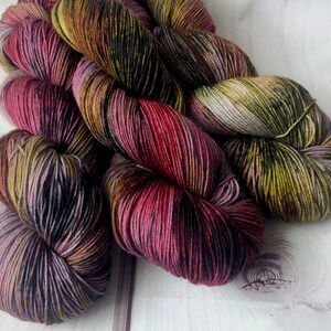 SCOUT. hand dyed sock yarn, sock yarn, superwash merino nylon yarn, soft yarn, unique yarn, shawl yarn, knitting